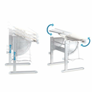 Hjh Office Belia Kinderschreibtisch Weiß Silber Schreibtisch Arbeitstisch Kinder B-Ware - 4260284080266