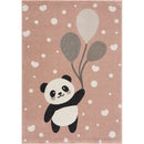 B-Ware Kinderteppich Panda Bär 120x170 Cm Rosa Teppich Kinderzimmer