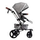 B-Ware Bonavi Kinderwagen Kombiwagen Buggy 2.0 Melange Grey Höhenverstellbar Kombi