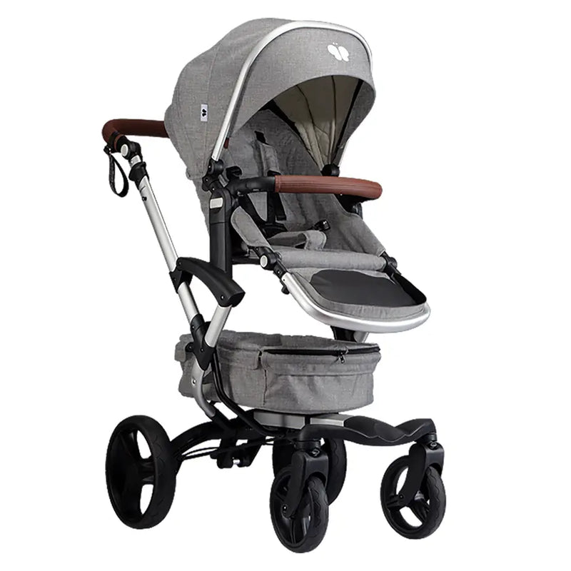 B-Ware Bonavi Kinderwagen Kombiwagen Buggy 2.0 Melange Grey Höhenverstellbar Kombi