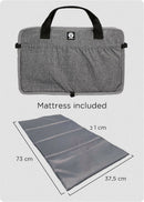 Beistellbett-Reisebett Grey Melange faltbar ab 0 Monaten