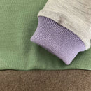 kronjuwel Wollpullover 110 grün grau Upcycling