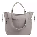 B-Ware Leclercbaby Wickeltasche Windeltasche Grau Leinen Handtasche Schultergurt