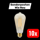 B-Ware Led Lampe E27 St64 6,5 W 2500 K 3 Step Dimmer Glühbirne Leuchtmittel 10 Stück