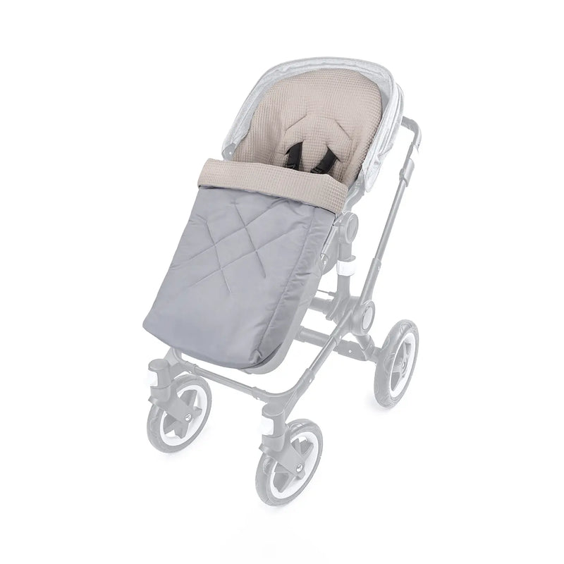 B-Ware Liebes Von Priebes Fußsack Schlafsack Mila Waffelpiqué Buggy Natur Grau