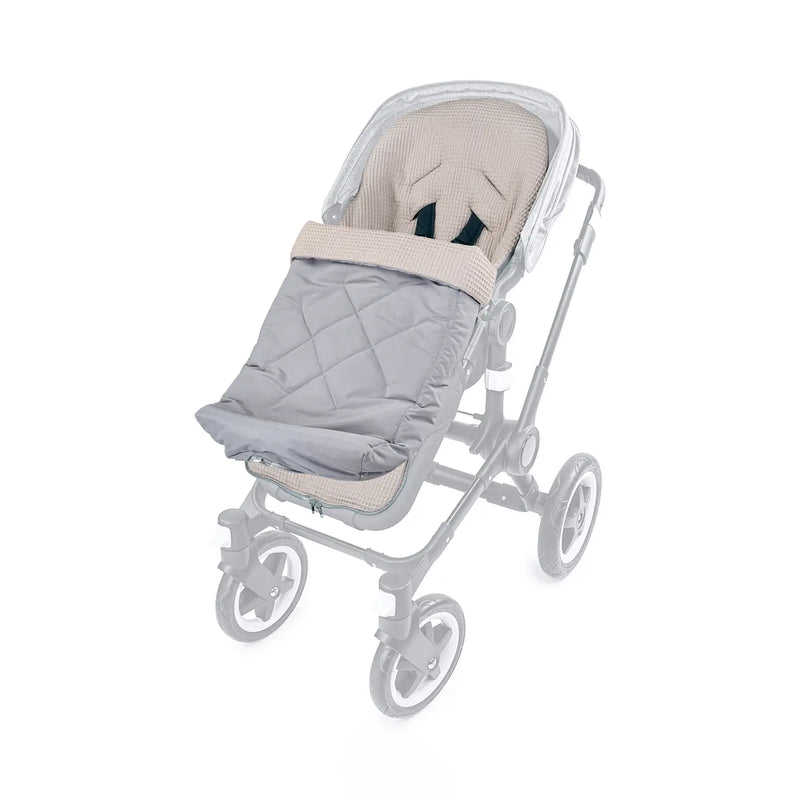 B-Ware Liebes Von Priebes Fußsack Schlafsack Mila Waffelpiqué Buggy Natur Grau