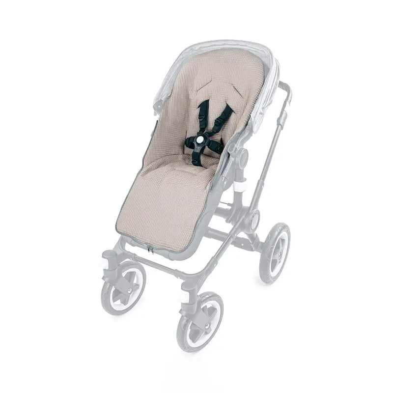 B-Ware Liebes Von Priebes Fußsack Schlafsack Mila Waffelpiqué Buggy Natur Grau