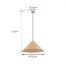 B-Ware Lindby Hängeleuchte Clarine Beige ø 50 Cm Metall Deckenlampe Lampe Leuchte Spot