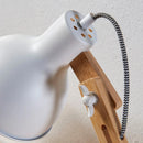 B-Ware Lindby Holz Schreibtischlampe Shivanja Schreibtischleuchte Lampe Weiß Siehe Text