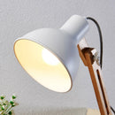 B-Ware Lindby Holz Schreibtischlampe Shivanja Schreibtischleuchte Lampe Weiß Siehe Text