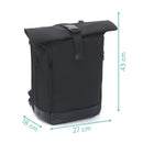 B-Ware Little One Wickelrucksack Rolltop Babytasche Rucksack Schwarz Laptopfach41