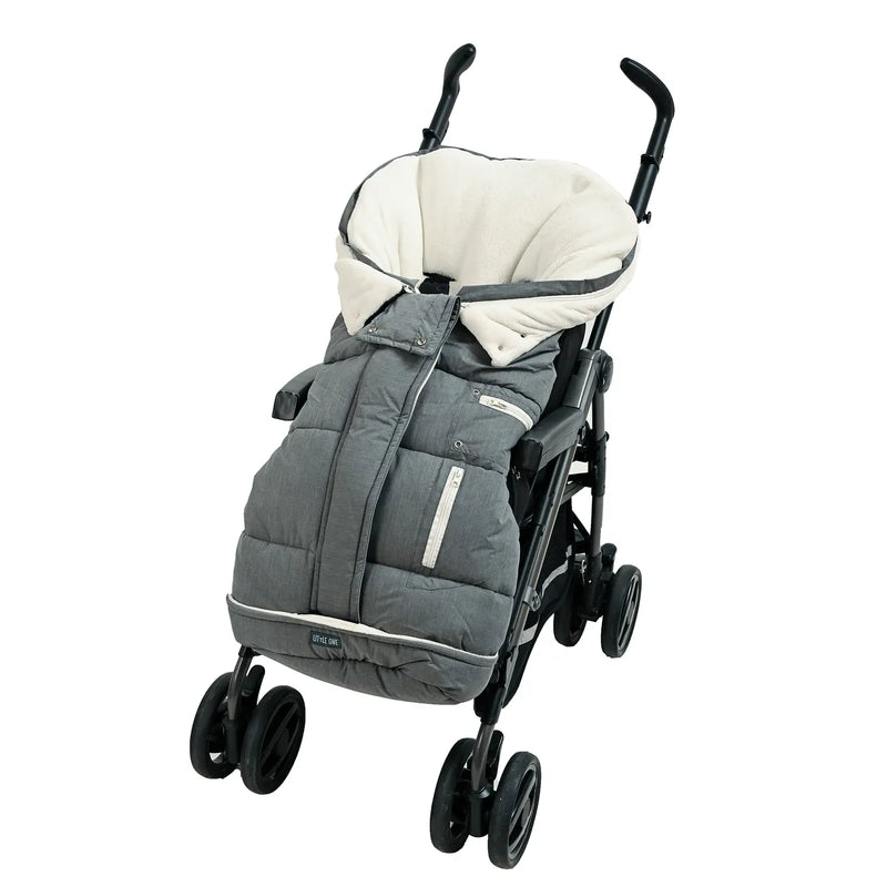 B-Ware Little One Winterfußsack Juna Kinderwagen Fußsack Thermo Hellgrau Weiß Universal
