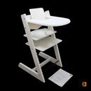 B-Ware Stokke Hochstuhl Set Tripp Trapp Kinderstuhl Weiß Baby Set Tablett Komplettset