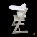 B-Ware Stokke Hochstuhl Set Tripp Trapp Kinderstuhl Weiß Baby Set Tablett Komplettset