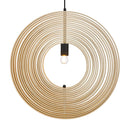 B-Ware Maytoni Hängeleuchte Pendelleuchte ø60cm Kugellampe Roots Holz Schwarz