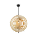 B-Ware Maytoni Hängeleuchte Pendelleuchte ø60cm Kugellampe Roots Holz Schwarz