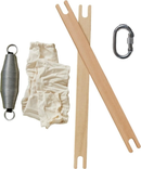 B-Ware Membantu Federwiegen Umbausatz Adapter Zwillinge Eichenholz Grau Weiß