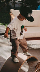 B-Ware Meow Baby Balance Board Wippe Kinderbrett Beige Filz Holz 80x30 Cm Bis 200 Kg