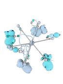 Mobile mit handgestrickten Tieren