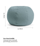 B-Ware Mokebo 'Der Kugelige' Outdoor Pouf Hocker Sitzhocker Balkon Garten Himmelblau