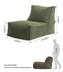 B-Ware Mokebo Sitzsack Bean Bag Bodenkissen Eps Perlen Füllung Wohnzimmer Grün756