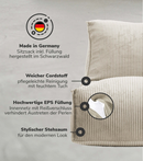 B-Ware Mokebo Sitzsack Bodenkissen 'Der Gelassene' Mit Füllung Cord Stoff Beige
