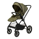 B-Ware Moon Clikk Kombikinderwagen Buggy Kinderwagen Moss Green Melange Faltbar Leicht