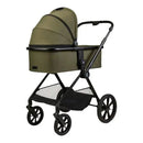 B-Ware Moon Clikk Kombikinderwagen Buggy Kinderwagen Moss Green Melange Faltbar Leicht