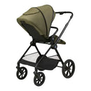 B-Ware Moon Clikk Kombikinderwagen Buggy Kinderwagen Moss Green Melange Faltbar Leicht