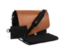B-Ware Moon Wickeltasche Windeltasche Brown Flap Tasche Kinderwagen Schultergurt