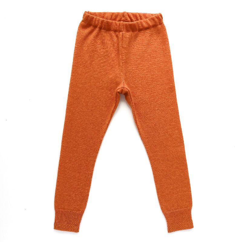 kronjuwel Wollhose / Leggings Größe 104 orange Upcycling