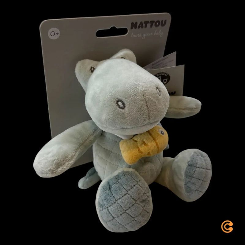 B-Ware Nattou Mini Spieluhr Musikspielzeug Krokodil Stofftier Romeo Jules Sally 20 Cm