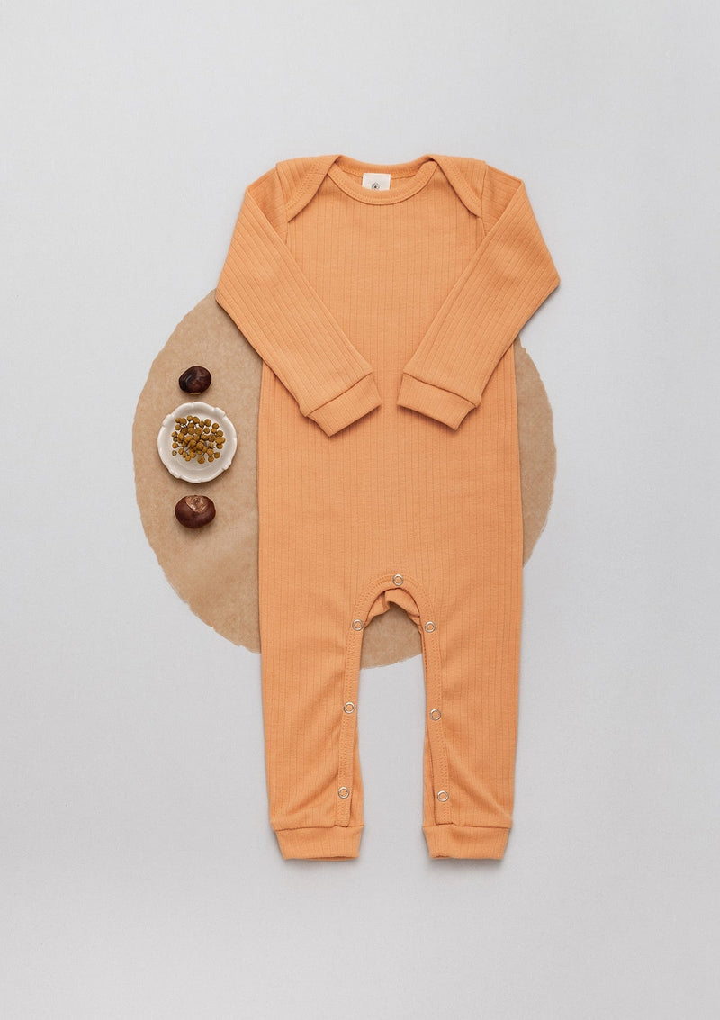 Organic by Feldman Overall play-suit long sleeve Play of Colors Ochre