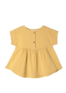 Tunic shirt Play of Colors Sun-Ochre organic muslin
