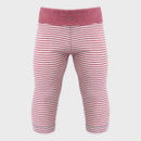 OrganicEra Organic Baby Leggings, Bordeaux - Ecru Striped