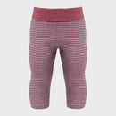 OrganicEra Organic Baby Leggings, Bordeaux - Grey Striped