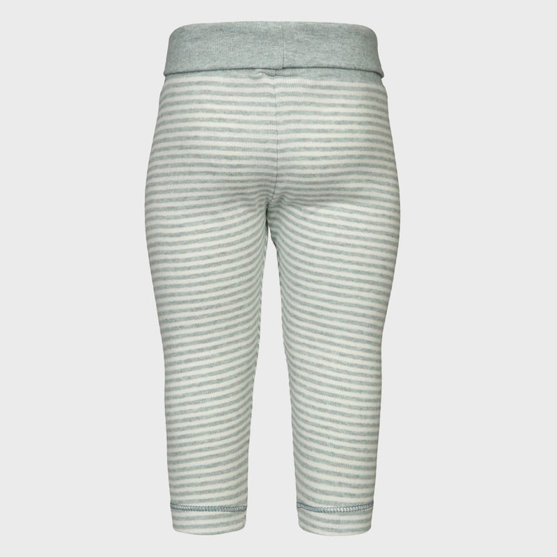 OrganicEra Organic Baby Leggings, Aqua Striped