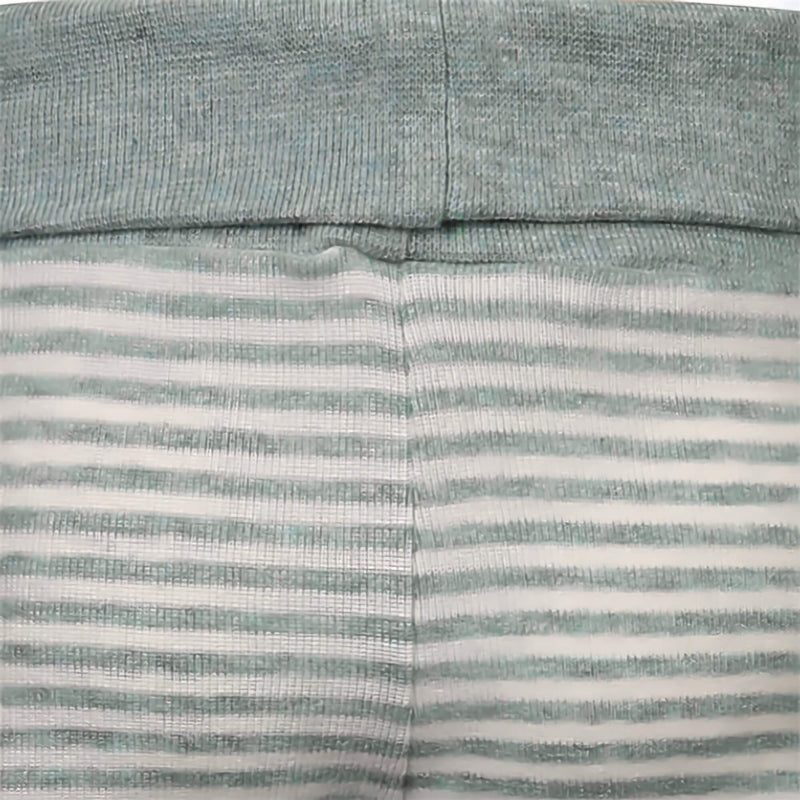 OrganicEra Organic Baby Leggings, Aqua Striped
