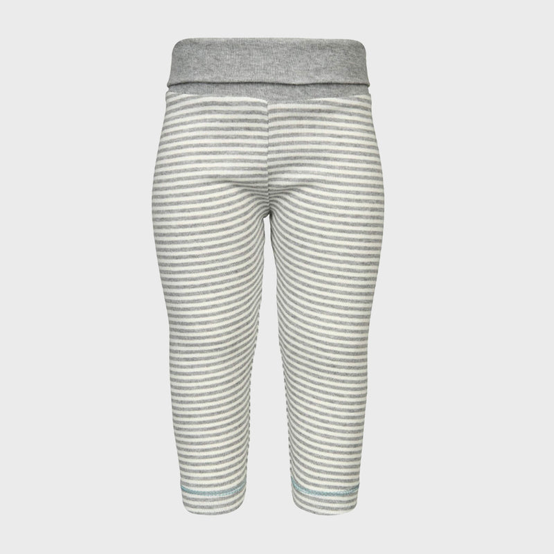 OrganicEra Organic Baby Leggings, Grey Striped