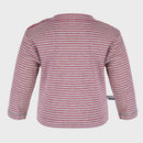 OrganicEra Organic Baby L/S Tshirt, Bordeaux Striped
