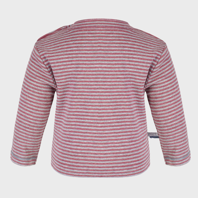 OrganicEra Organic Baby L/S Tshirt, Bordeaux Striped