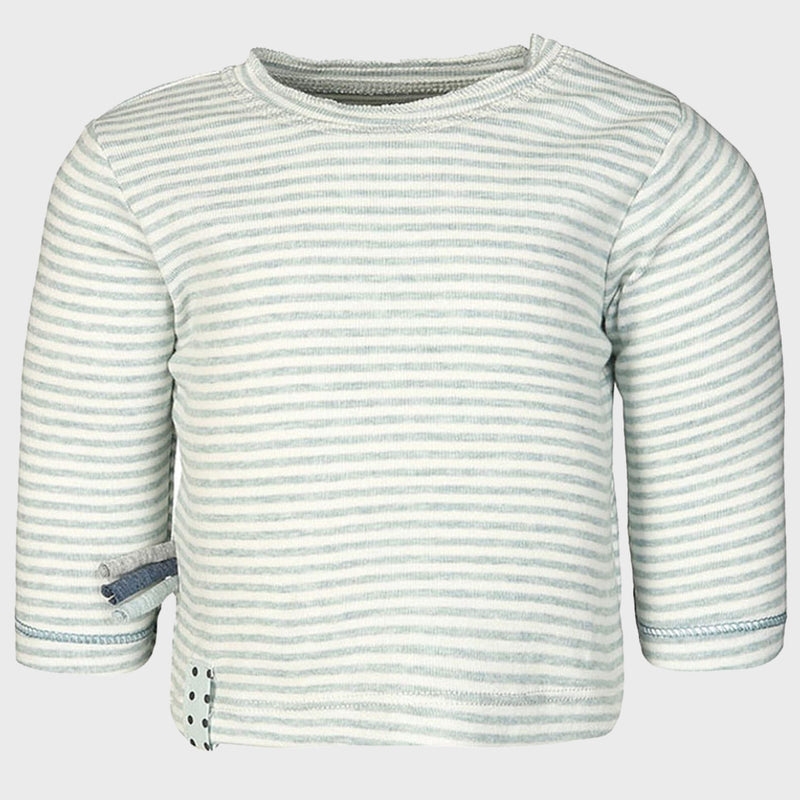 OrganicEra Organic Baby L/S Tshirt, Aqua Striped