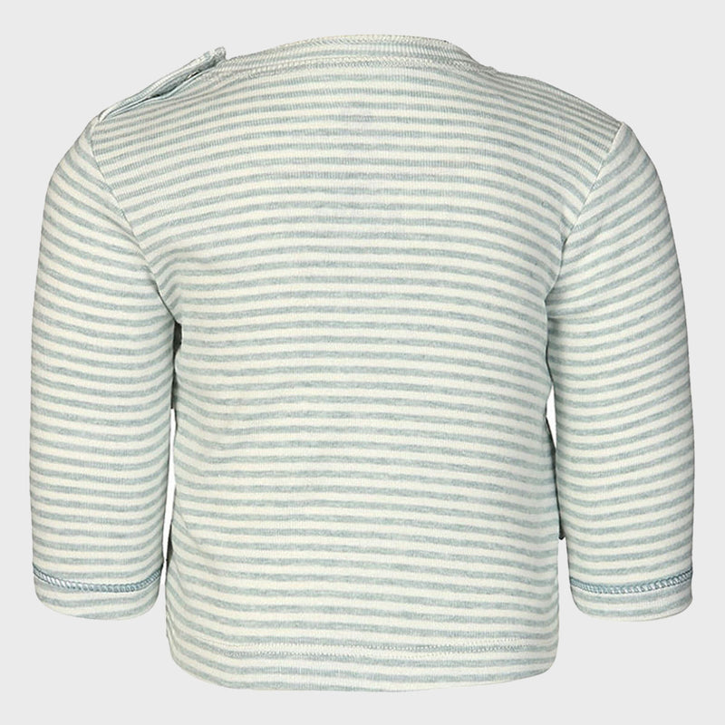 OrganicEra Organic Baby L/S Tshirt, Aqua Striped