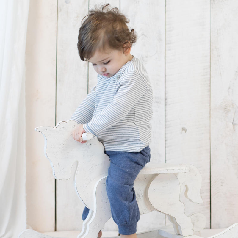 OrganicEra Organic Baby L/S Tshirt, Grey Striped