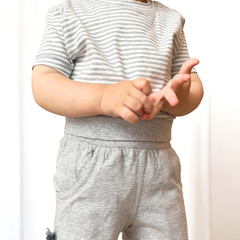 OrganicEra Organic Baby Shorts, Grey