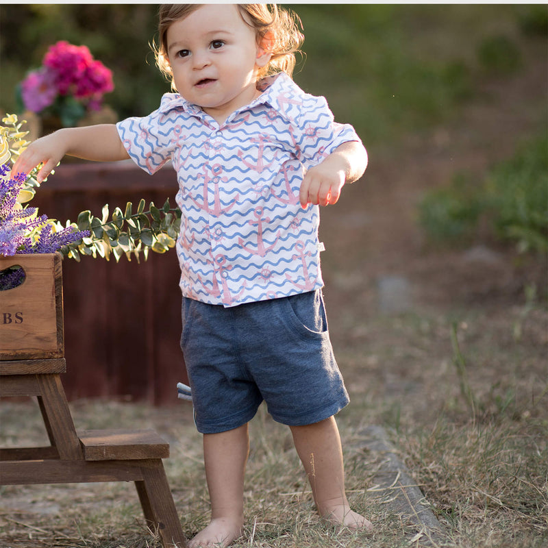 OrganicEra Organic Baby Shorts, Indigo