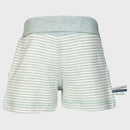 OrganicEra Organic Baby Shorts, Aqua Striped