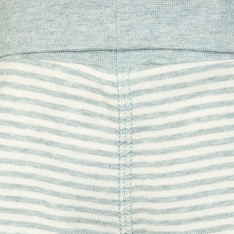 OrganicEra Organic Baby Shorts, Aqua Striped