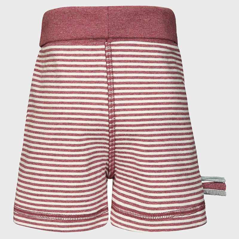 OrganicEra Organic Baby Shorts, Bordeaux Striped