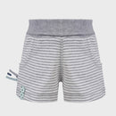OrganicEra Organic Baby Shorts, Grey Striped